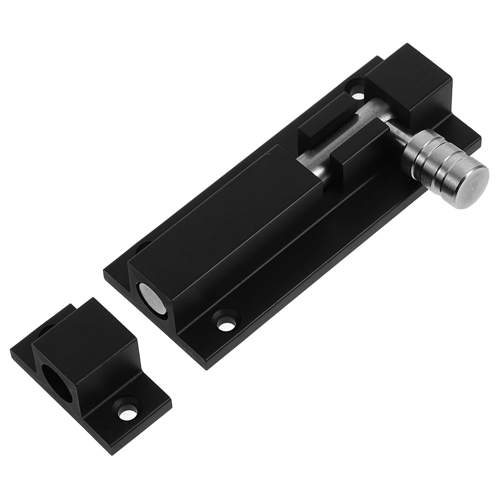 

Heavy Duty Slide Bolt Latch Lock Security Hidden Alloy Interior Reinforcement Anti-Theft Garage Shed Wood Door Locks Black