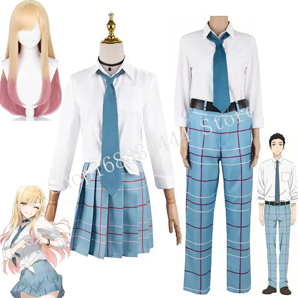 

Marin Kitagawa Uniform My Dress Up Darling Gojo Wakana Anime Cosplay Costume Wig Jk School Uniform Skirt Outfits College Style