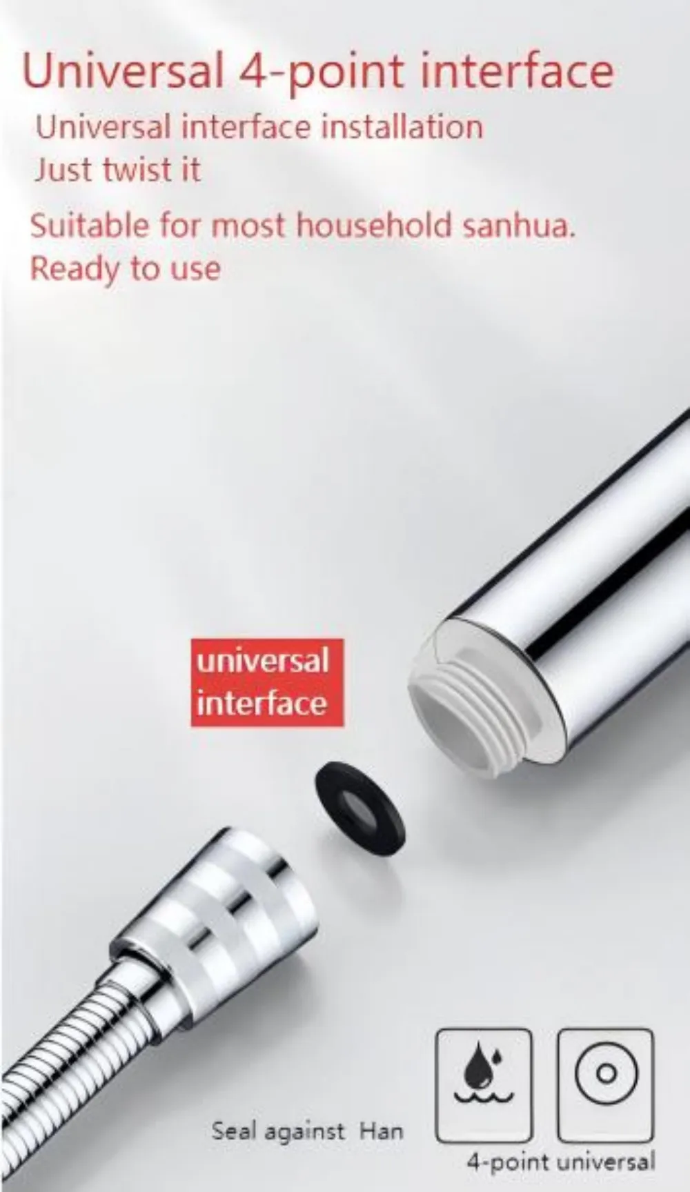 Large Outlet Pressurized Shower Nozzle Super Powerful Rainfall Single Head Bathroom Shower Strong Water Flow