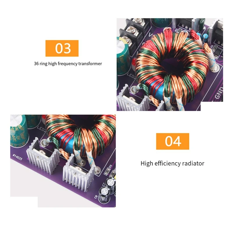 단일 DC 서브우퍼 자동차 오디오 앰프 부스트 듀얼 전원 공급 장치 보드, 12V-포지티브 및 네거티브 24V DC-DC, 3A