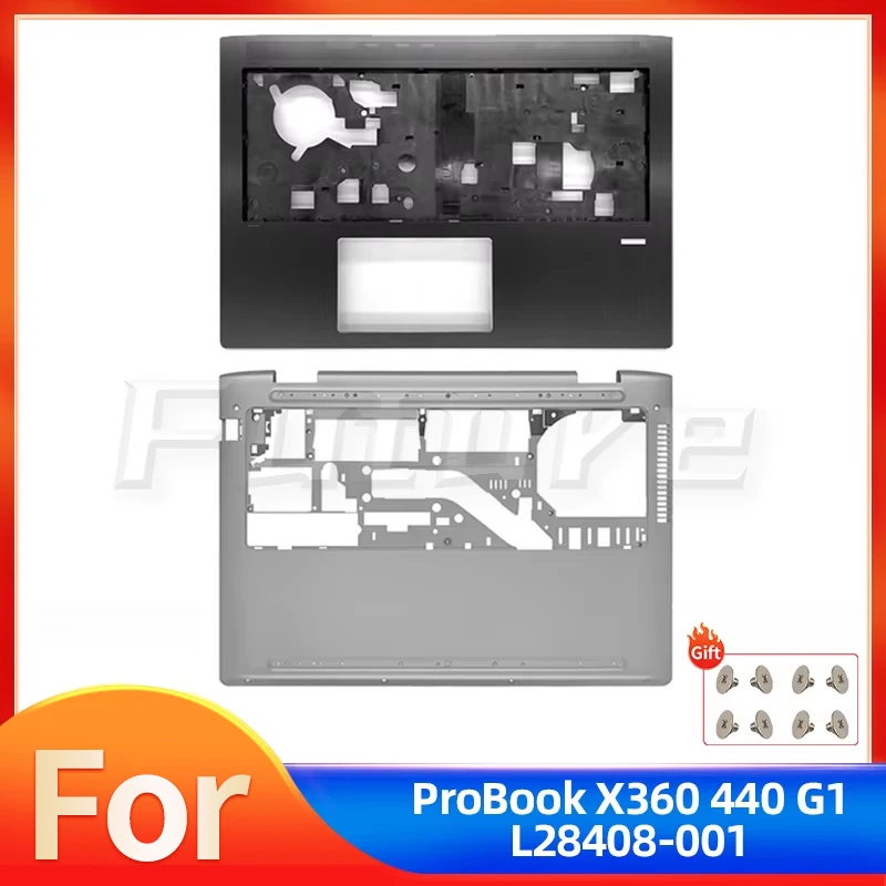 

New Case For Probook X360 440 G1 Palmrest Upper Top Case Bottom Lower cover L28408-001 Housing Case