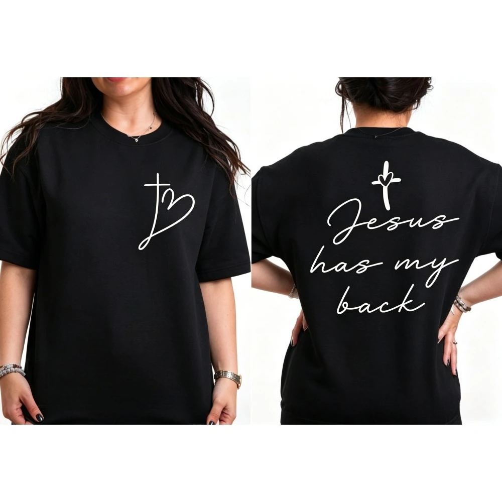 Handgeschriebene Schriftart Faith Cross Heart Graphic T-Shirt Damen Sommer Baumwolle Kurzarm Christliches Geschenk Lässiges Alltagsoutfit