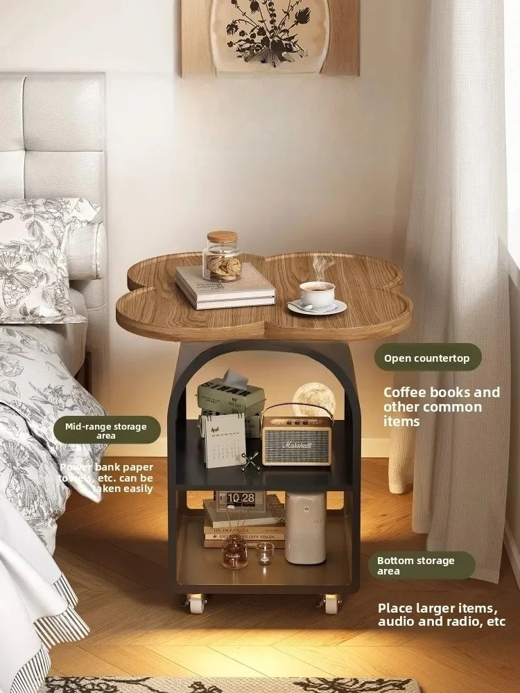 CL Four-Leaf Clover Bedside Small Household Bedroom Bedside Storage Bedside Shelf Side Table
