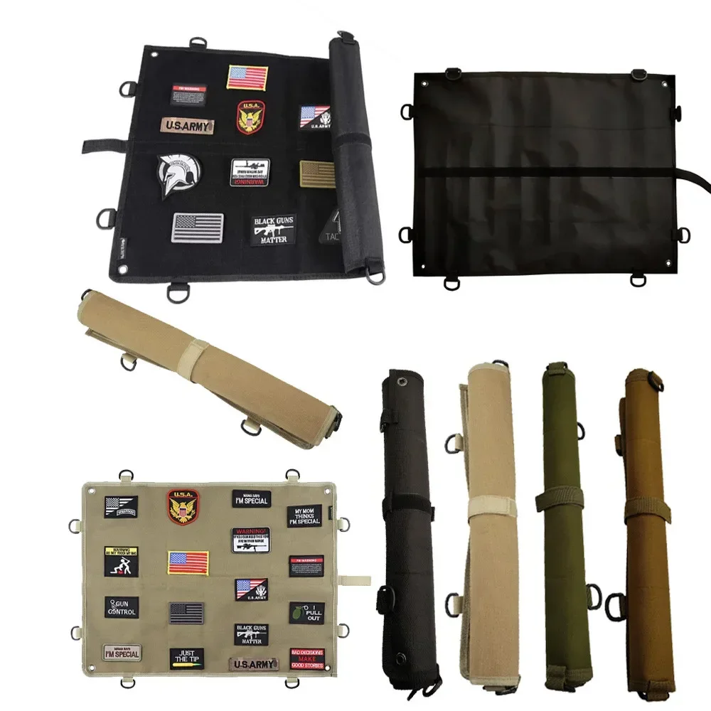 Outdoor Bag Accessories Tactical Armband Storage Board Military Fan Badge Paste Tapestry Foldable Medal Organize Display Sticker