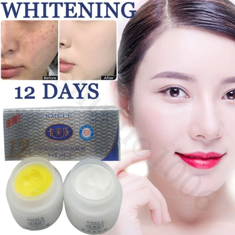 Kmele 12 Days and Night Whitening Cream Effect  Skincare Coreano Facial Products Kit for Women Free Shipping