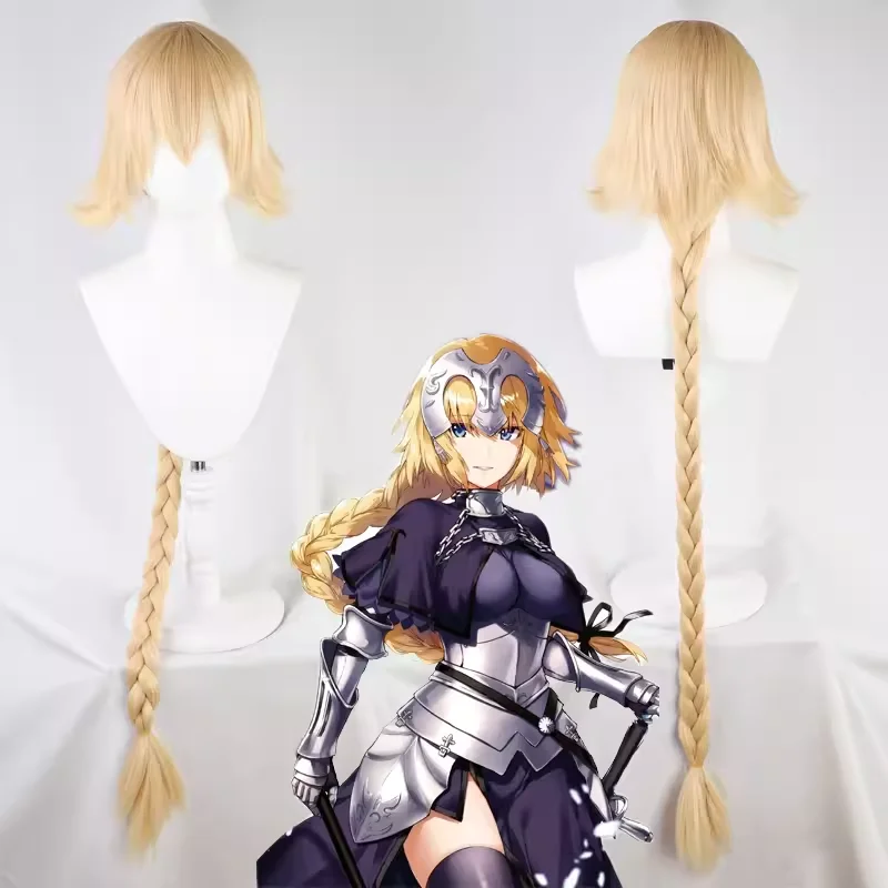Anime Fate Apocrypha Joan Cos Cosplay Wig Halloween Carnival Party Props Synthetic Hair Heat Resistant Fiber + Wig Cap