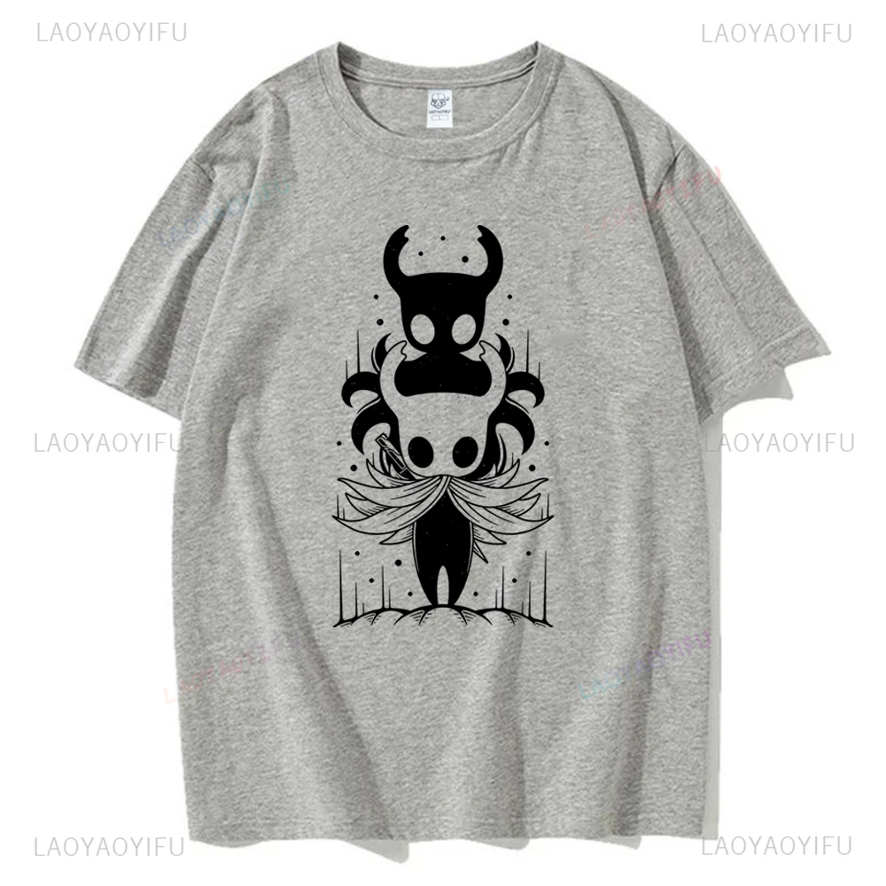 Man Games T-Shirts Hollow Knight Printed T Shirt Fashion Casual Boy Girls Unisex Kawaii Casual Round Neck Cotton Tshirt Tops image 6