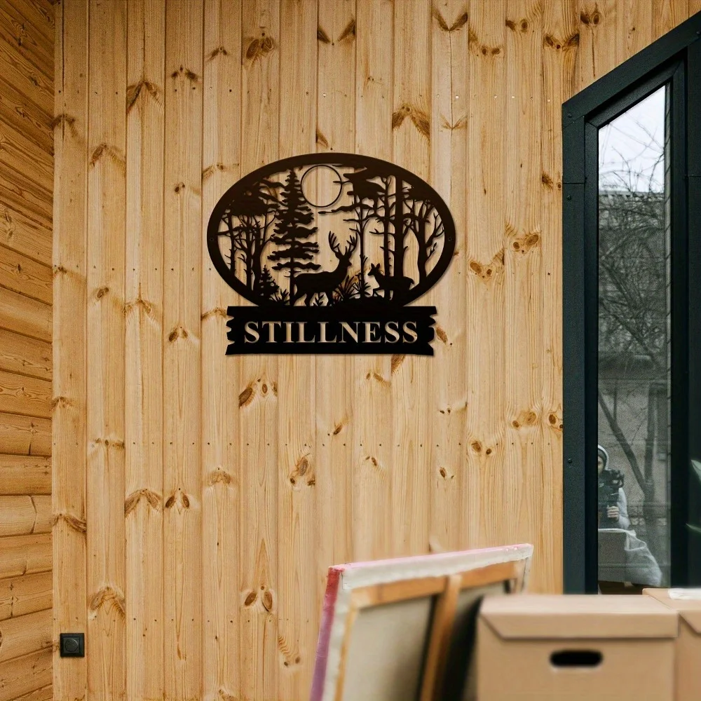 panneau-mural-en-metal-unique-fait-a-la-main-personnalise-«stillness»-pour-chasseur-de-cerf-decoration-de-cabine-rustique-avec-lune-de-foret-ideal-pour-les-cadeaux