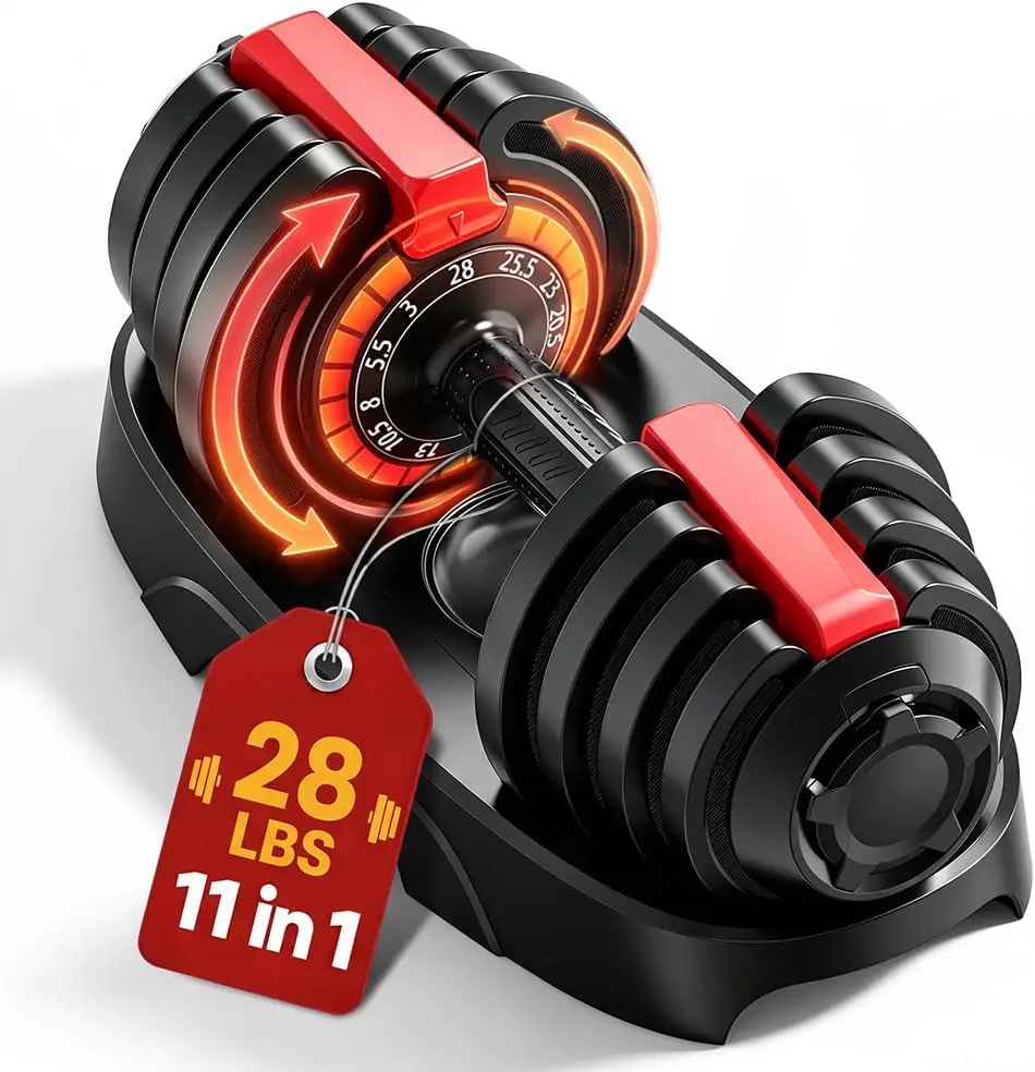 Adjustable Dumbbells, 28/40/50/90 lbs Adjustable Dumbbell Set Featuring Multiple Weight Settings