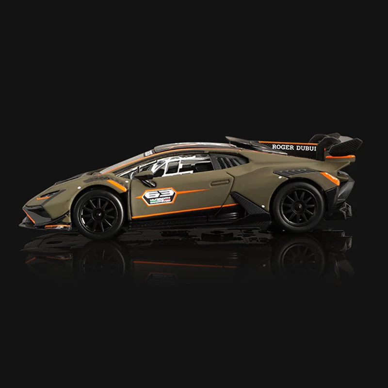 Bburago-Lamborghini Huracan Super Trofeo EV02 Modelo de Corrida Vermelho, Simulação Carro, Brinquedo do carro da coleção Masculino, 1:43