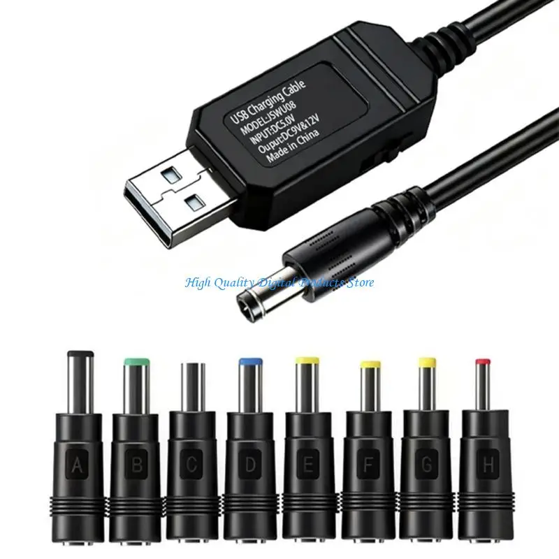 U2JE Adjustable USB Charging Cable With Intelligent Voltages Technology 5V to 9V 12V For Multiple Devices