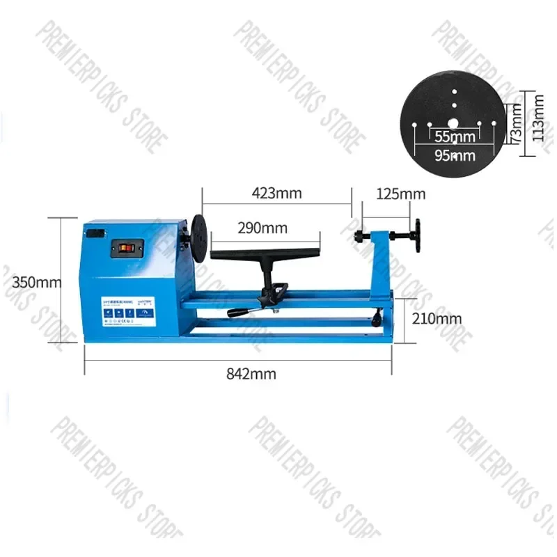 Torno para carpintería DIY, herramienta de torneado giratorio de madera multifunción de velocidad ajustable, Micro portabrocas