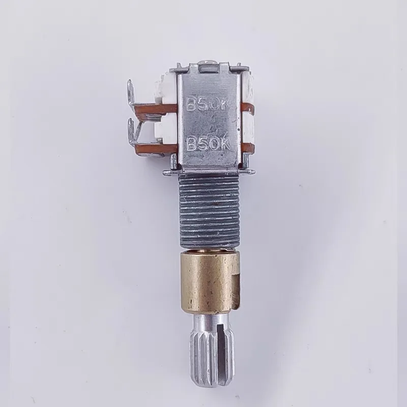 1pcs FD 12mm Metal Shaft Multi-Ganged Series Type Double Double Adjustable Potentiometer B50k Handle 28mm