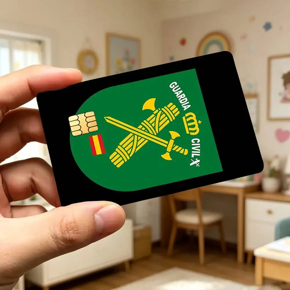 S-Spanish Guard Civil E-Emblem Sticker Decoration Creative Bank Card Bus Metro Waterproof Sticker