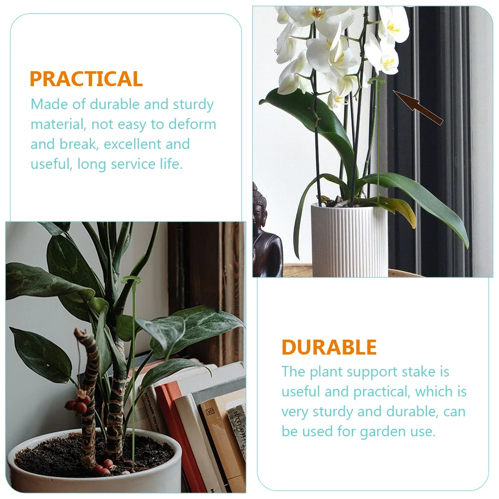 

20pcs Plant Support Stakes Garden Flower Sturdy Tall Fiberglass Pole for Orchid Succulents Indoor Plants Decorative Stake Pole