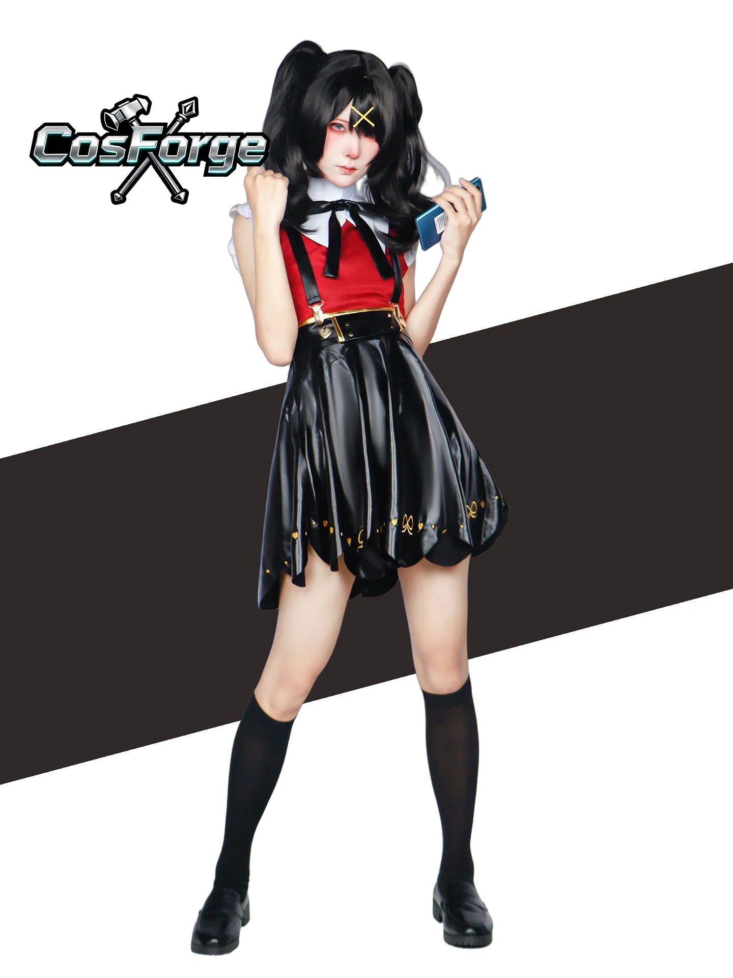 

Game NEEDY GIRL OVERDOSE KAngel Cosplay Costume Full Set of Clothing Sailor Suit Jk Uniform Laser Color Skirts