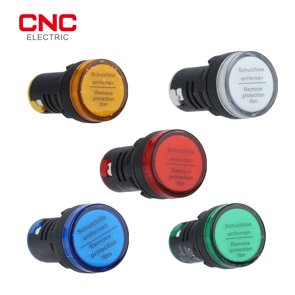 CNC AD22-22DS 30mm Panel Mount LED Power Electronic Indicator Pilot 5 Colors Signal Light Lamp AC220V