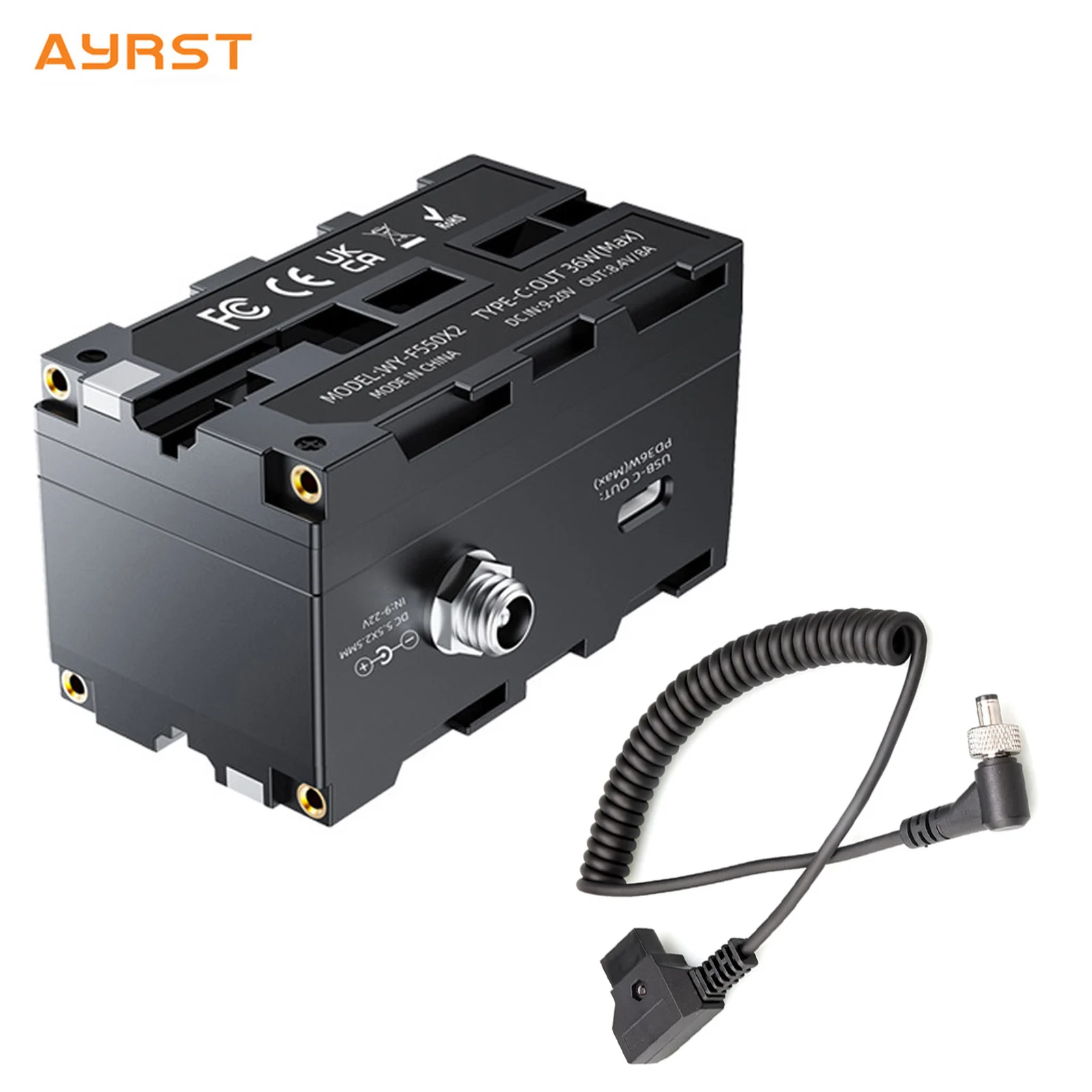 NEW Dual-Side NP-F Dummy Battery Adapter NP-F550/F750/F970 for Camera Monitor Wireless Transmitter D-tap to DC 5.5*2.5mm Cable