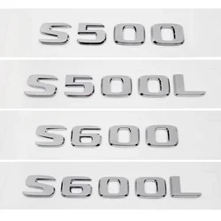 ABS Plastic S500 S500L S600 S600L Trunk Rear Logo Badge Emblem Sticker For Mercedes Benz S Class W126 W140 W220 W221 W222 C217