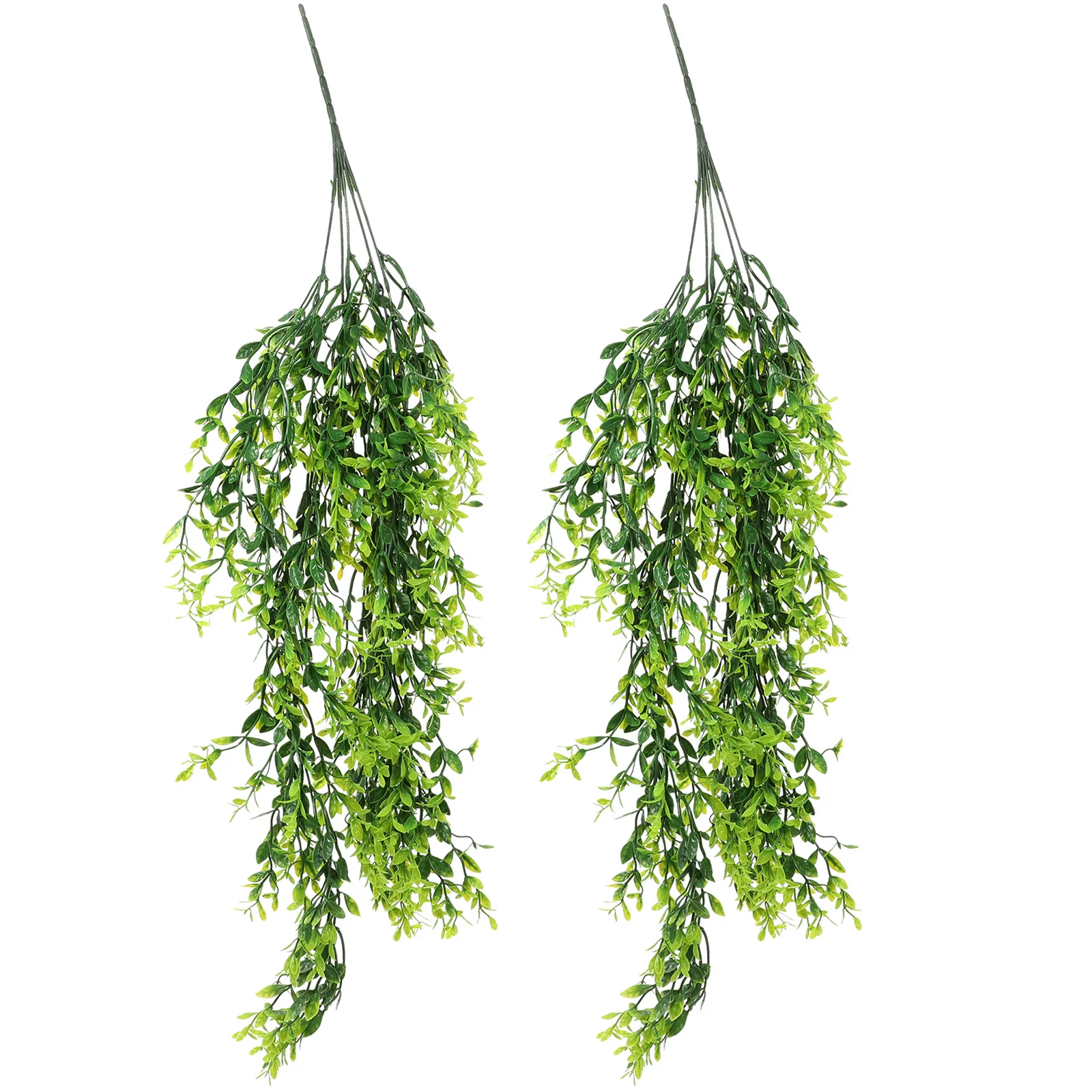 

2Pcs Artificial Hanging Wall Plant Simulation Rattan Leaf Decorative Indoor Wall Vines Home Decor Photography Prop
