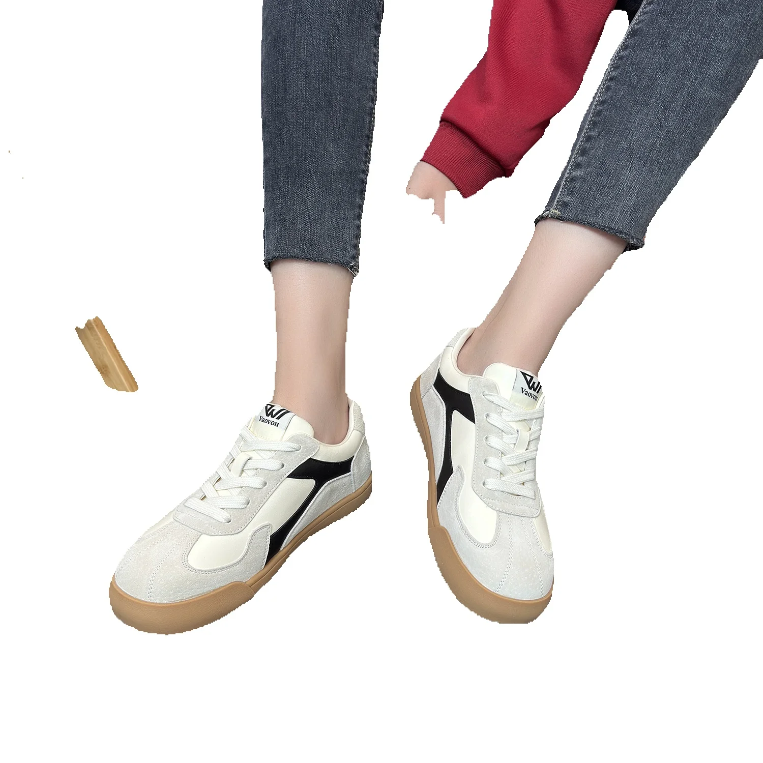 Echte leren skateboarding schoenen voor dames casual sneakers_voghion.com
