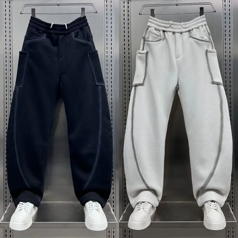 الخريف Sweatpants الرجال العصرية الشارع الشهير بلون مخطط عادية سليم صالح السراويل الرياضية موضة مريحة ركض