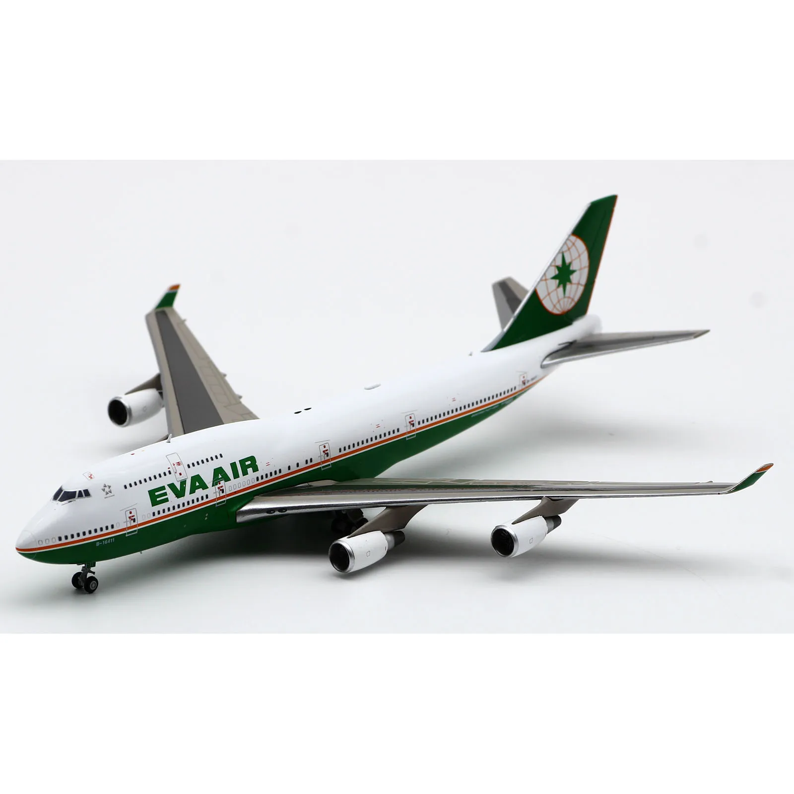 합금 수집 비행기 선물 JC 날개, 1:400 EVA AIR "StarAlliance" 보잉 747-400 다이캐스트 항공기 제트 모델 B-16411, XX40110