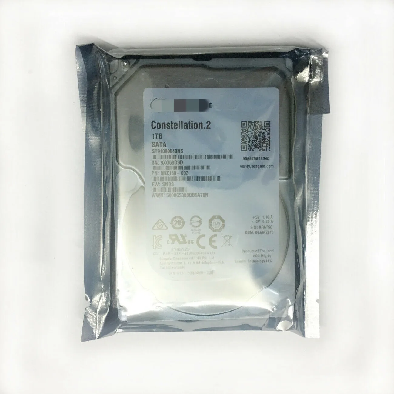 

For ST91000640NS Seagate 1TB 7.2K RPM 6Gb/s 2.5" SATA HDD Hard Drive W/ZERO HOURS