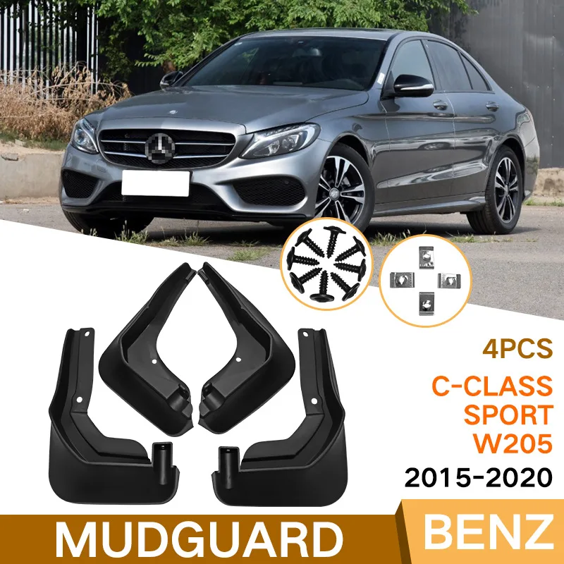 

For C-Class Sport W204 15-20 Car mudguard decorative panel, tire mudguard, wheel hub mudguard Beautify car wheels auto parts