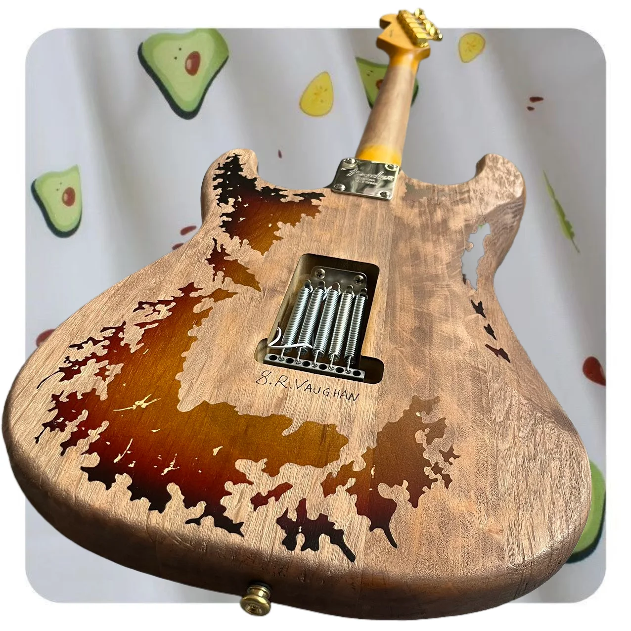 Electric guitar, customizable, made of maple and peach blossom wood, used, in stock, fast and free shipping A1A