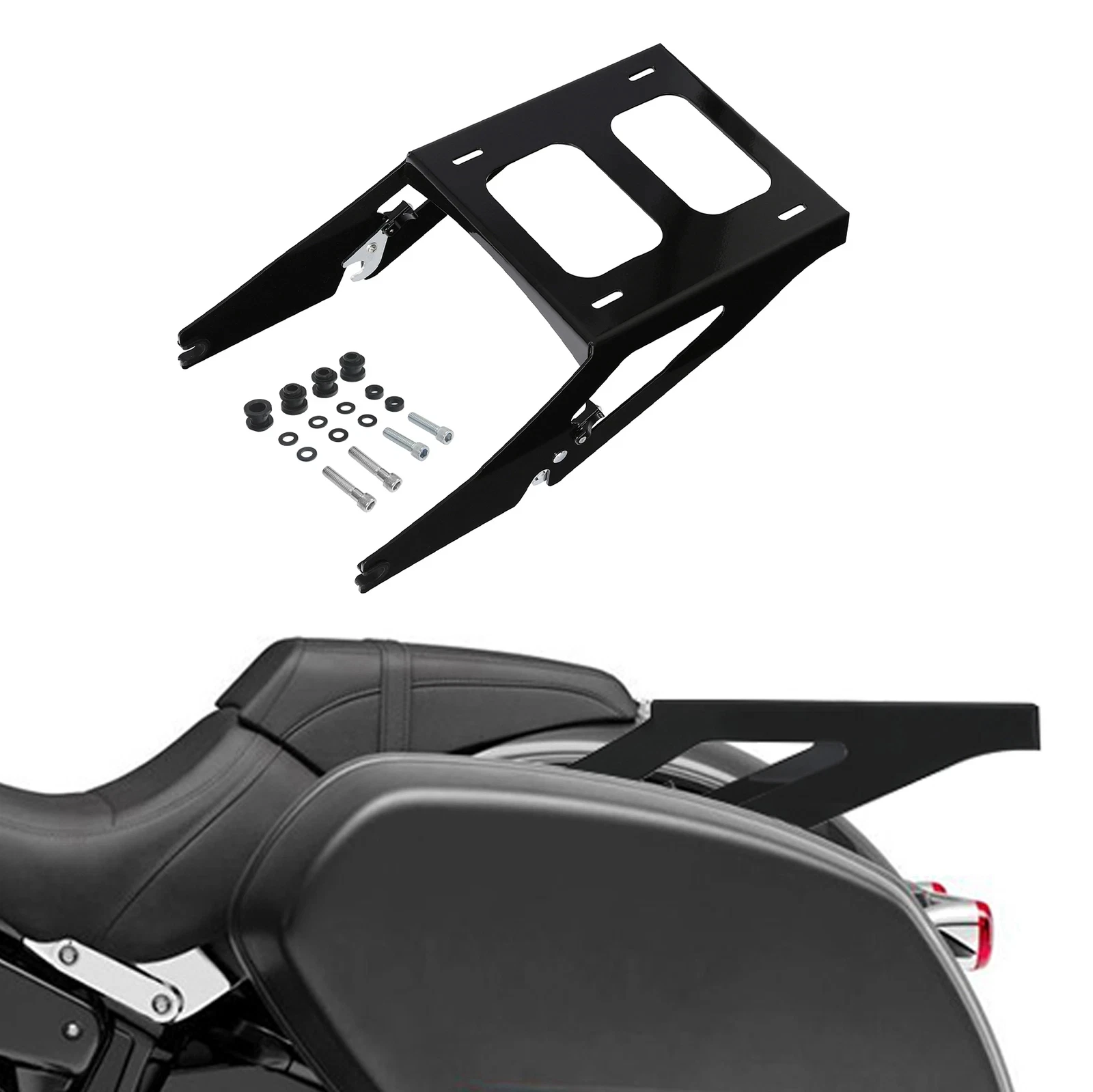

Motorcycle Two Up Mounting Rack For Harley Softail Sport Glide FLSB 2018-2025