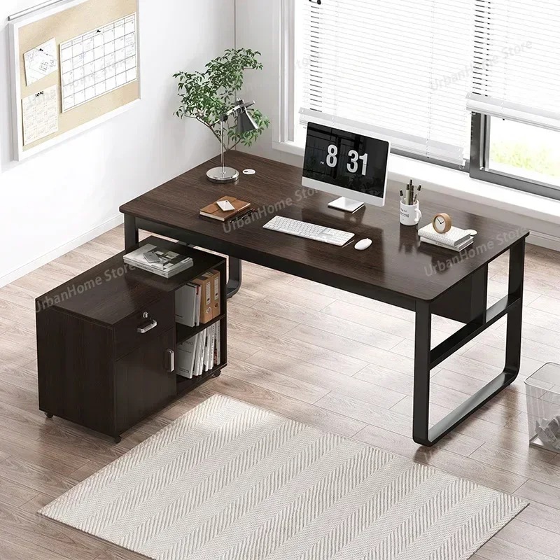 Modern Corner Desk with Storage L Shaped Student Table Laptop Office Desk with Sufficient Storage Capacity Built-in Power Socket