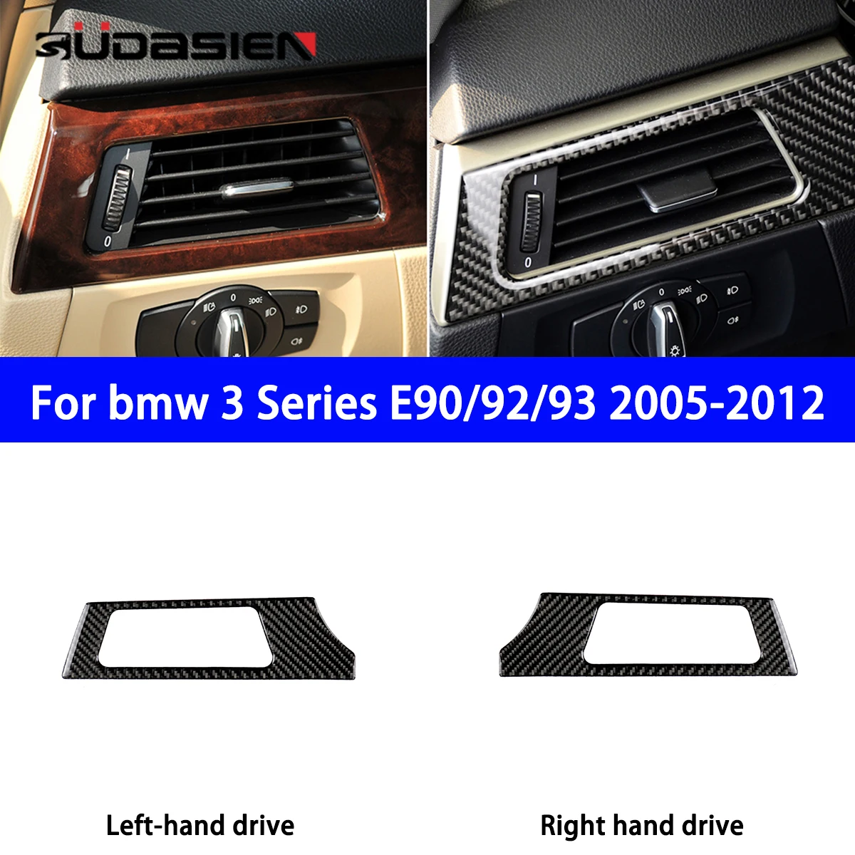 

For Modifying The Left Air Outlet Panel Decorative Sticker with Carbon Fiber for BMW 3 Series E90/92/93 2005-2012 Models.