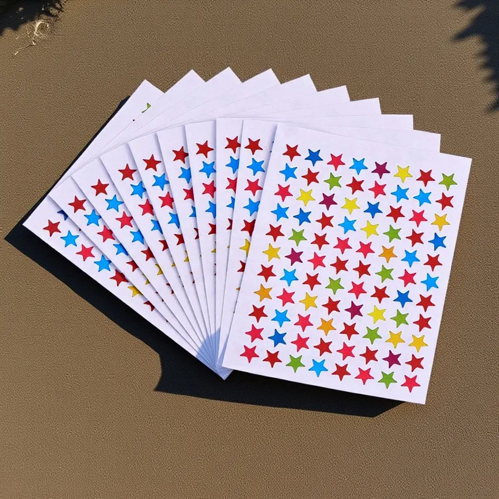 

10Pcs Bright Star Stickers Reward Labels for Incentive Charts Progress Tracking Classroom Home Office DIY Craft Projects Mini