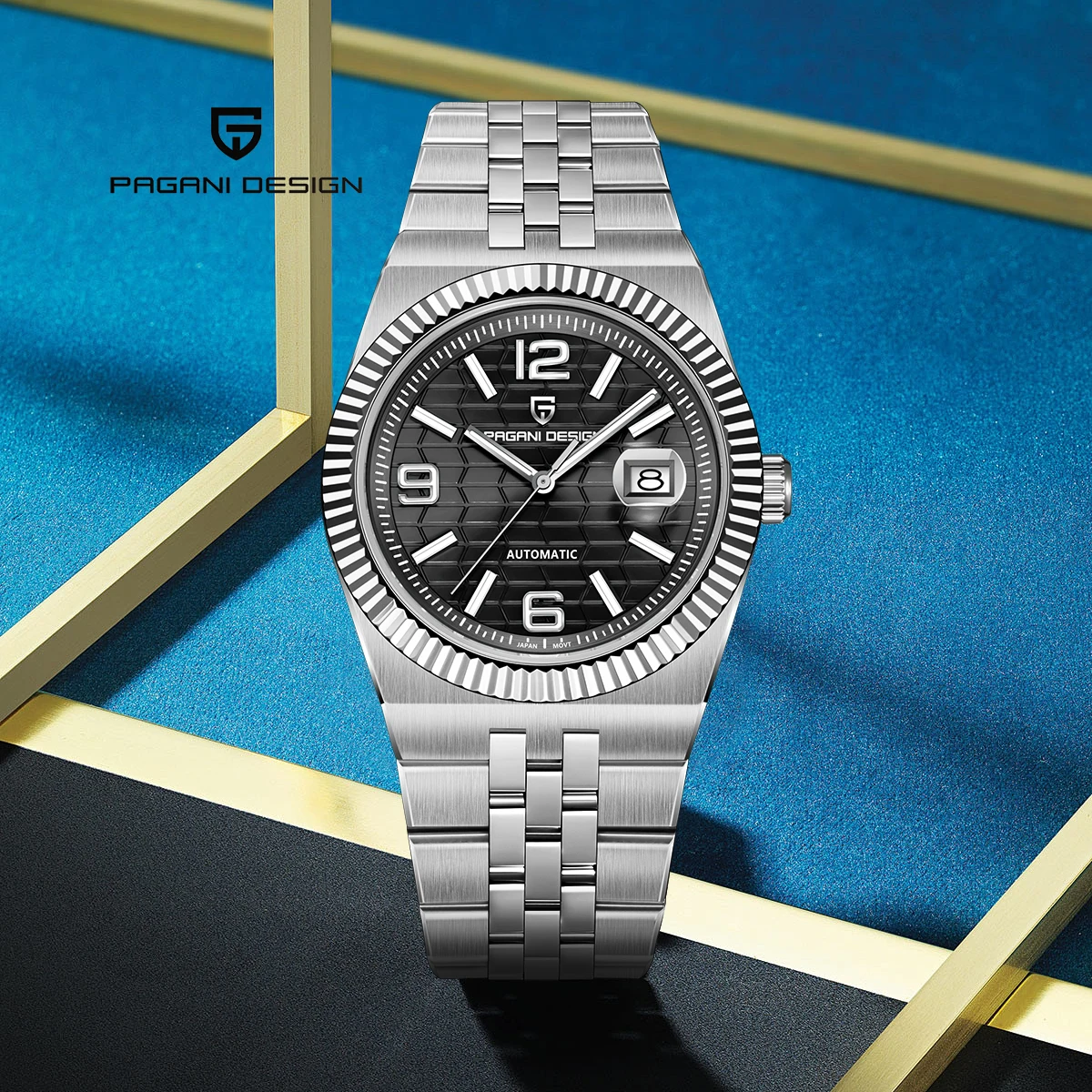 

Новые мужские автоматические часы PAGANI DESIGN 2026 с решетчатым циферблатом, роскошные, из нержавеющей стали, механические наручные часы с сапфировым стеклом