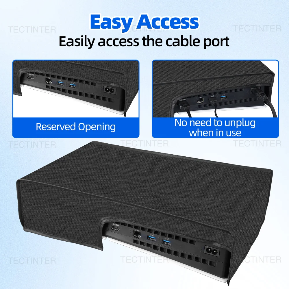 غطاء غبار أفقي لوحدة التحكم PS5 Reguar/Slim/Pro المضادة للخدش حامي الغبار كم لملحقات PS5