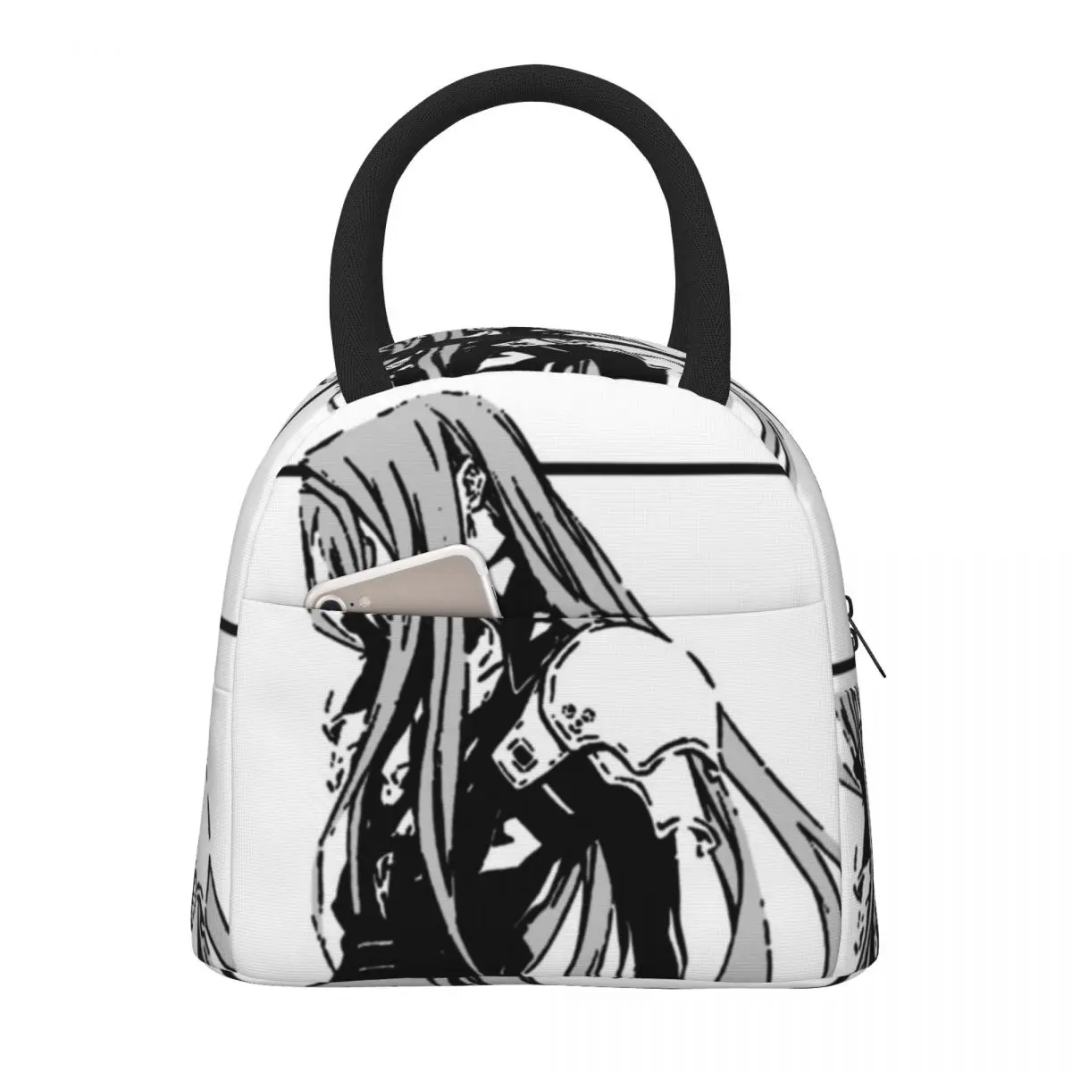 

Sephiroth Ffvii Final Fantasy Cloud Lunch Bag cool man fight video Lunch Box School Cooler Bag Oxford Print Thermal Lunch Bags