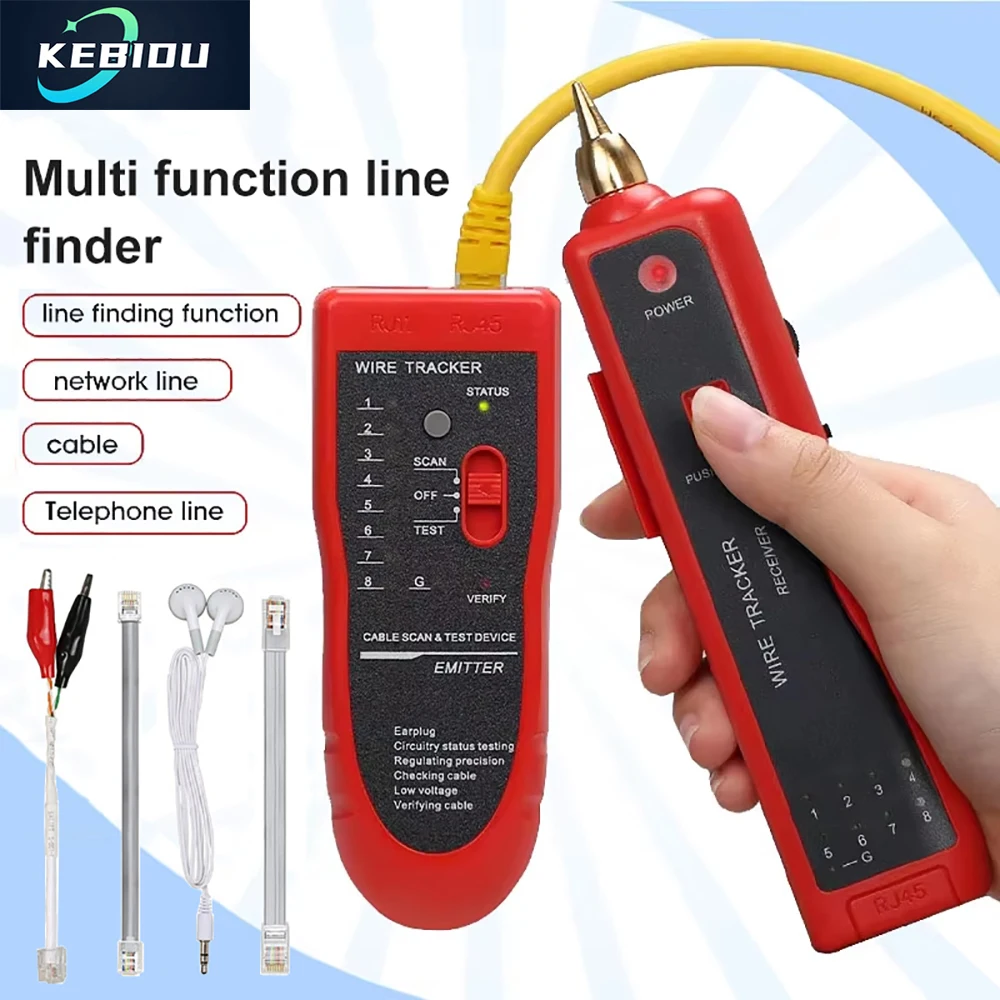 Ethernet LAN Network Cable Tester RJ45 RJ11 LAN Cable Tester Finder Telephone Wire Tracker Receiver Network Tool Network Repair