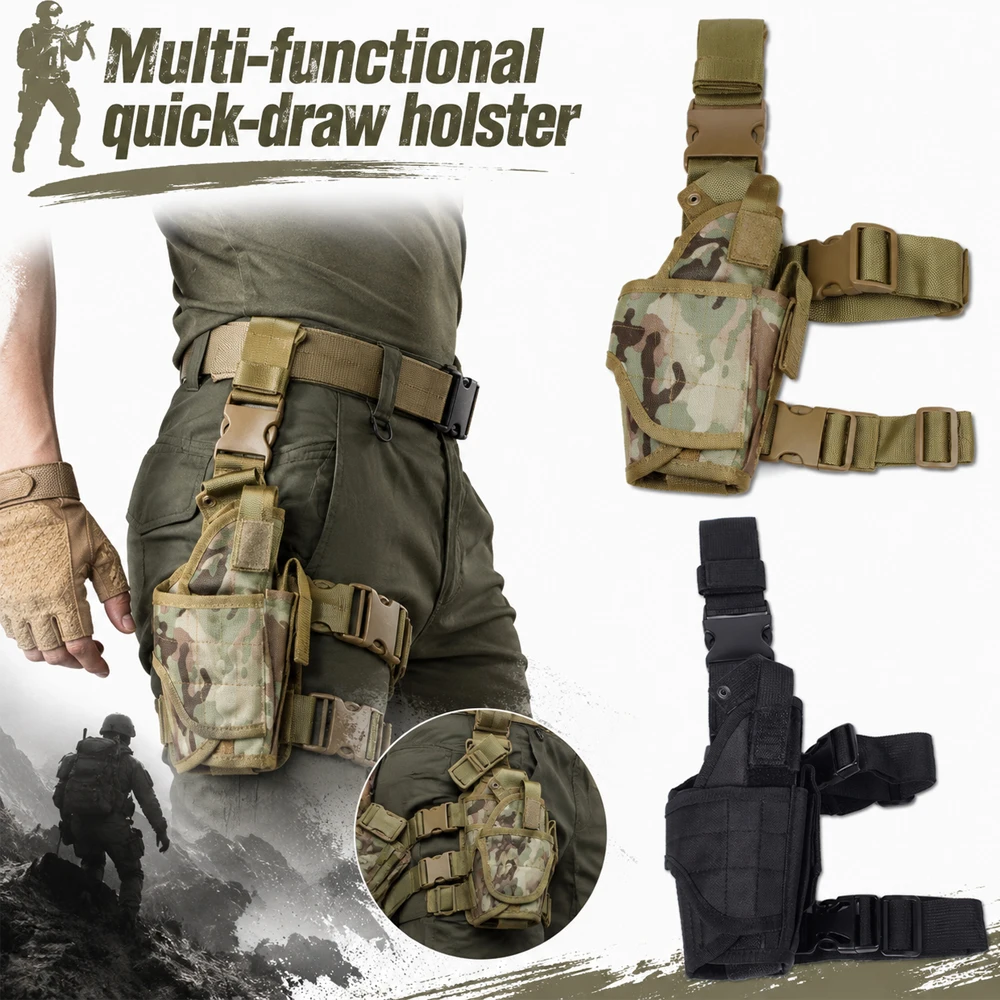 Tactical Tornado Drop Leg Holster Universal Thigh Pistol Holster Adjustable Combat Leg Bag for Glock 17 19 Outdoor Airsoft Gear