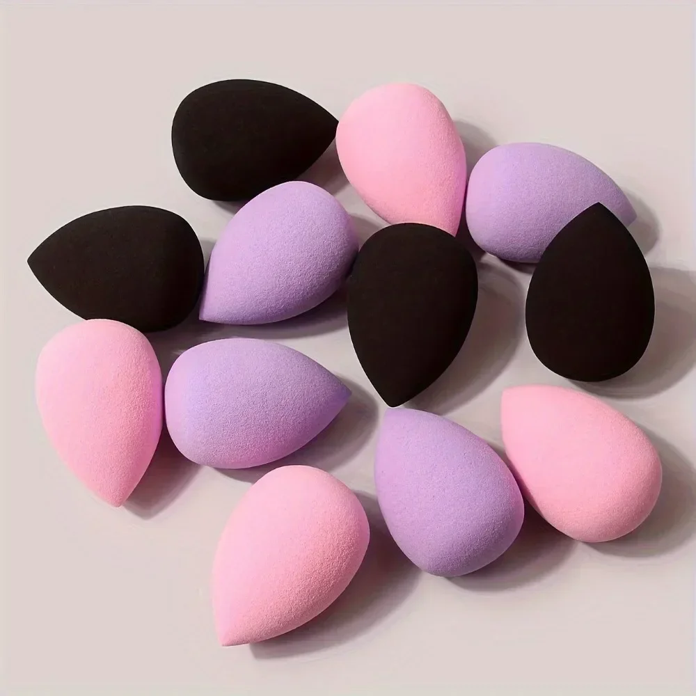 Esponja de maquillaje Multicolor para mujer, licuadora, huevo de belleza, esponja cosmética, esponjas suaves para base en polvo, accesorios de maquillaje, 4/12 Uds.