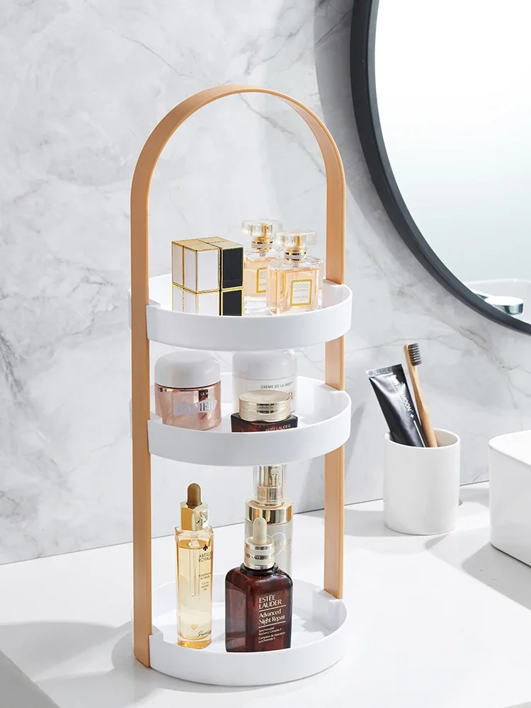 

Cosmetic Storage Box Portable Multi-Layer Bathroom Wash Dressing Table Storage Rack Desktop Skin Care Products Organizing Rack