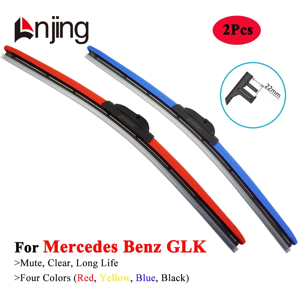 LNJING Colorful Car Wiper Blade For Mercedes Benz GLK GLK200 GLK220 GLK250 GLK320 GLK350 2008 2009 2010 2012 2013 2015 2016 2017