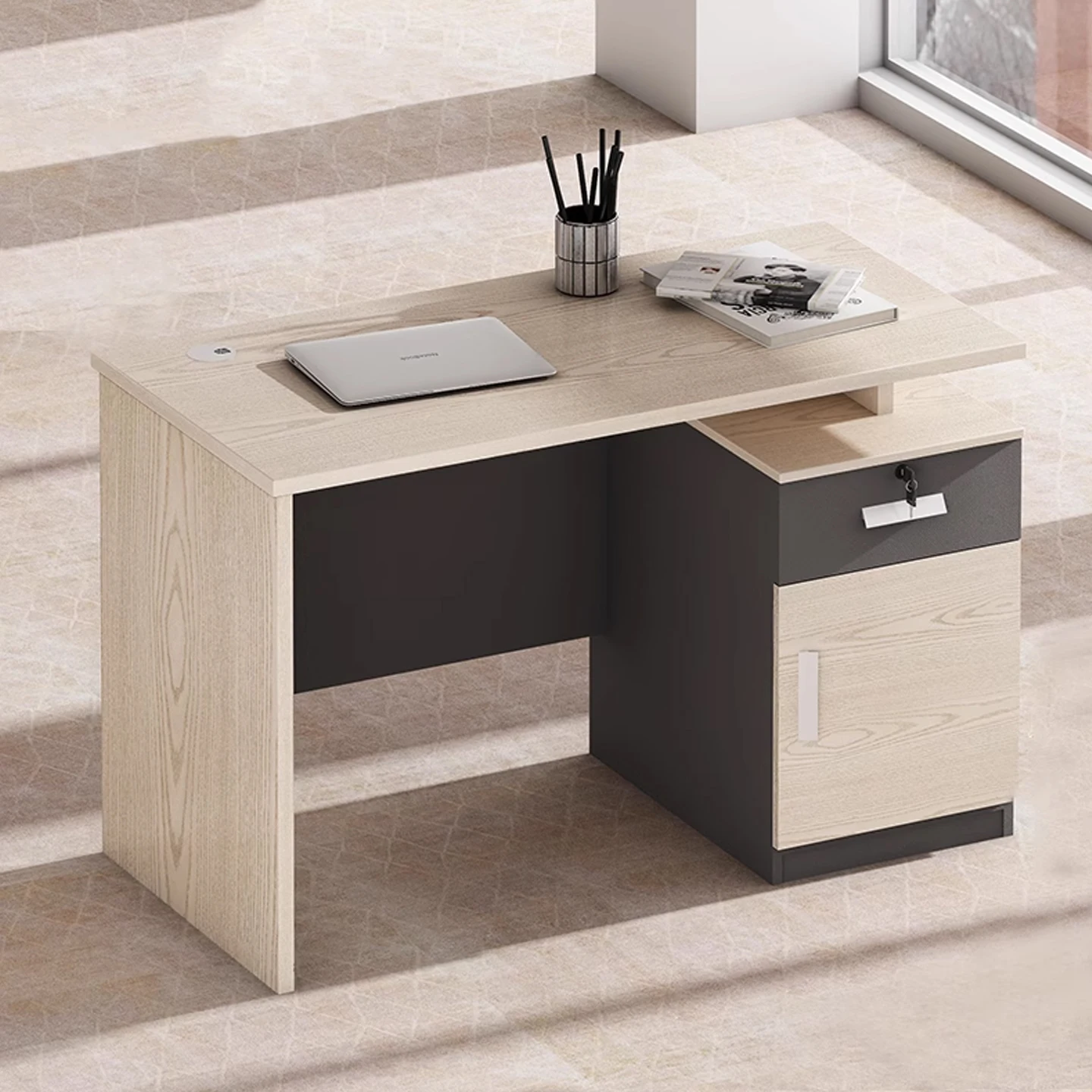 @#Office Desk Ergonomic Office Desk  with Spacious  and Durable Construction for Enhanced Productivity in Modern Workspaces