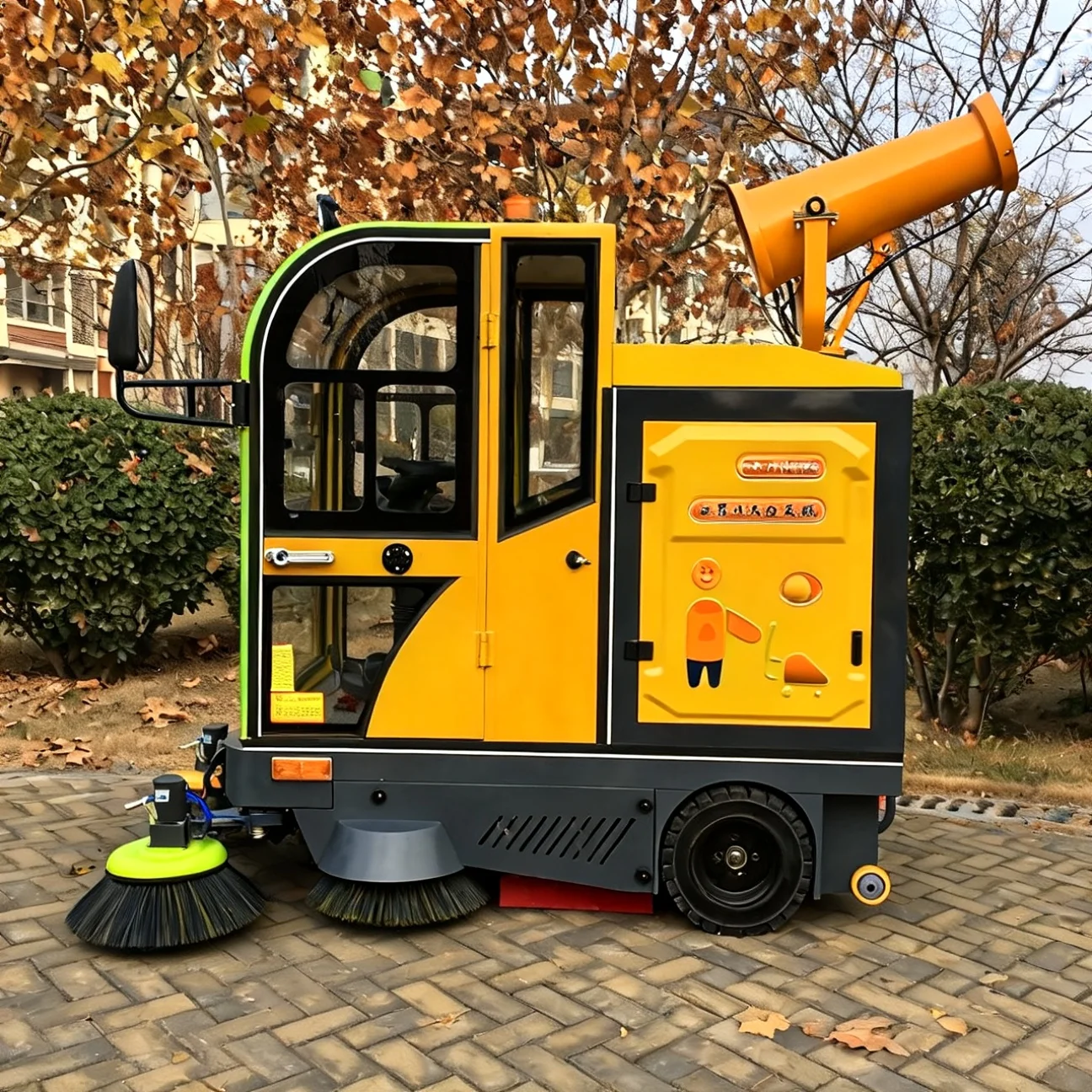 Industrial Floor Sweeper Cart New Energy Mechanical Sweeper Machine Electric Street Sweeper Machine Seaport Terminal Depot