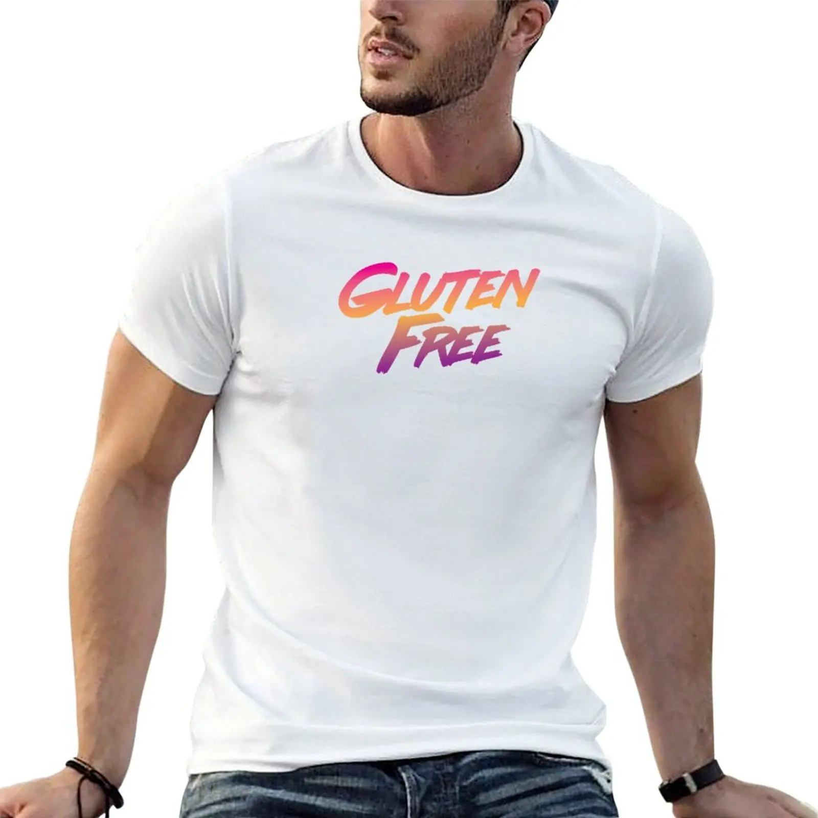 Retro 80s Gluten Free T Shirt T-Shirt man t shirts for men casual t shirts for man cotton shirts with prints T-shirt