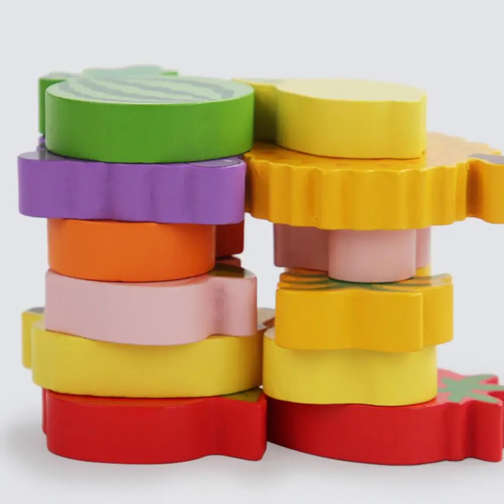 Houten puzzel voor kinderen Puzzel voor kinderen Houten blokpuzzelspel voor kleuters Open verbeelding Ontwerp Vorm passend speelgoed