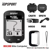 IGPSPORT BSC200 bicicleta GPS ordenador bicicleta ordenador azul ANT 2,6 pulgadas impermeable inalámbrico bicicleta cronómetro ordenador medidor de potencia