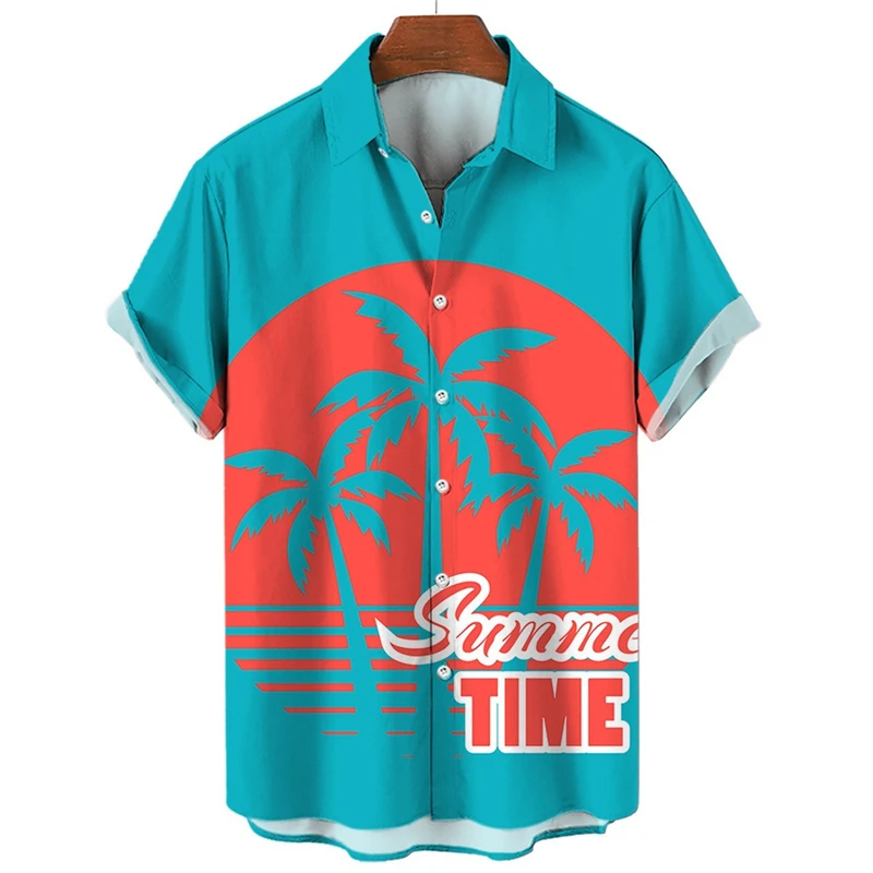 

Tropical Coconut Tree 3D Print Men's Hawaiian Shirts Women Summer Quick Dry Holiday Beach Shirt Casual Short Sleeve Lapel Blouse