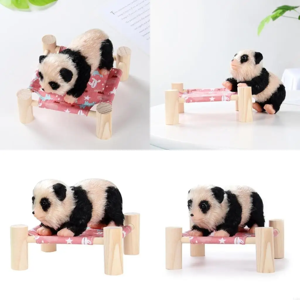 

54DA Силикагель Игрушка Панда Мини Куклы Силикагель Животное Панда Мягкие Реалистичные Реборн Животное Эластичные Поддельные для