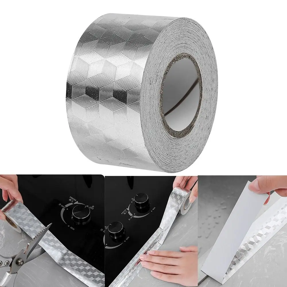 

Self-Adhesive Aluminum Foil Tape Waterproof Crevice Line Sealing Strip Oil Resistant High Temperature Tape